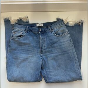 Free People We The Free Maggie Mid-Rise Straight-Leg Jeans, size 29